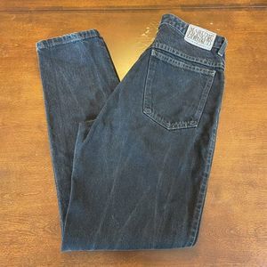 Marithe Francois Girbaud Jeans Womens 9/10 Black Denim Tapered Y2K Vintage